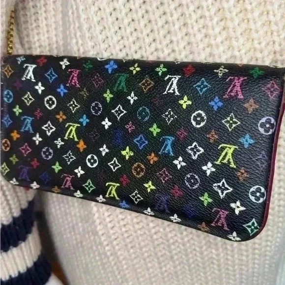 Louis Vuitton monogram multicolor Portedeuille insolite noir wallet. - Picture 10 of 15